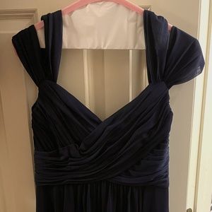 David’s Bridal Bridesmaid Dress — Dark Blue